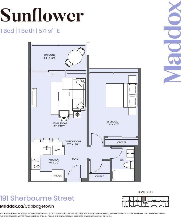 Sunflower floor plan
