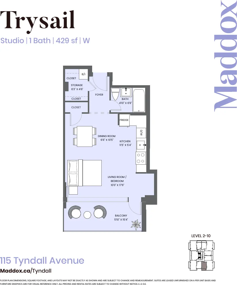 Trysail floor plan