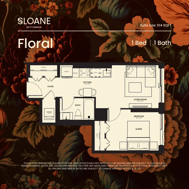 Floral floor plan