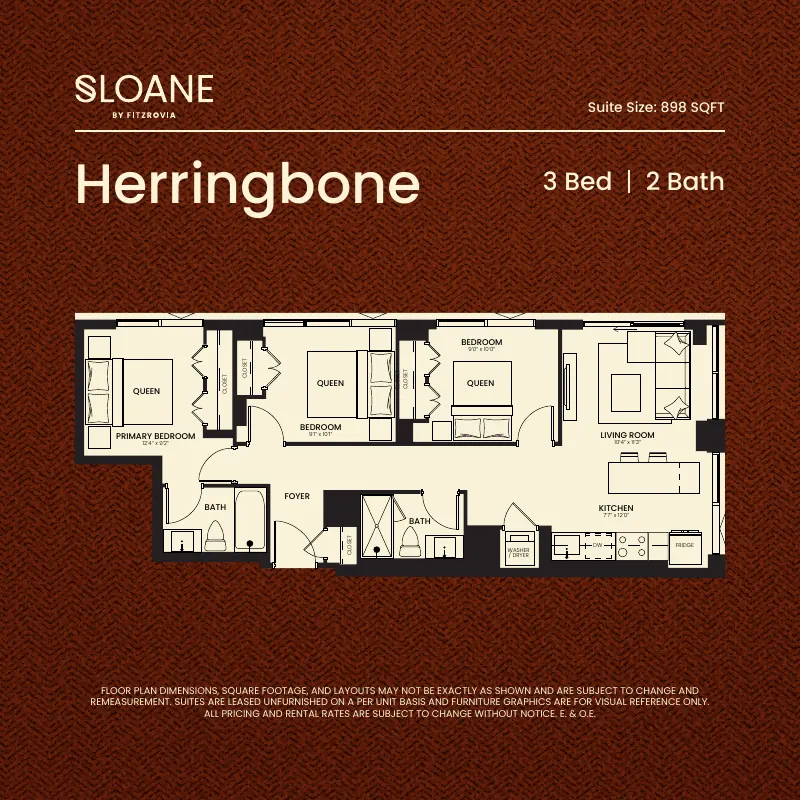 Herringbone floor plan